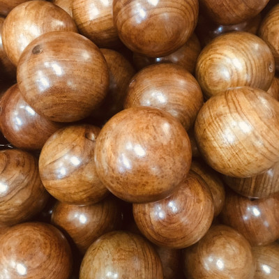 Vòng Lắc Bụng / Vòng Lắc Eo Hạt Gỗ Hương Cao Cấp Hạt 7cm ( video , hình thật )