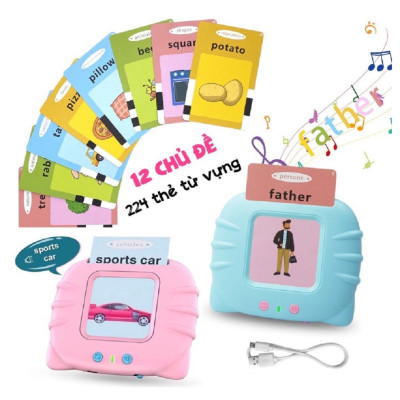 Máy Đọc Thẻ Tiếng Anh, Máy Đọc Thẻ Song Ngữ Anh Việt 255 Thẻ 510 Từ Vựng