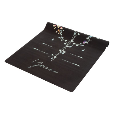 Thảm tập yoga du lịch cao cấp chính hãng Yvonne dày 1,5mm gấp gọn, bề mặt nhám, siêu bám, ưa mồ hôi, dễ vệ sinh, chất liệu cao su tự nhiên, kích thước 183cm x 66cm, nặng 1,2kg, foldable travel yoga mat with best grip, anti-slipping surface