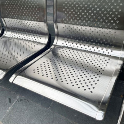 Ghế băng chờ 3 chỗ ngồi inox nhập khẩu CW3001-3 Nội thất Capta Ghế khách chờ khung inox giá đỡ sắt sơn tĩnh điện màu đen tại tp hcm