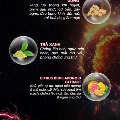 DMAXX thức uống bổ sung vitamin năng lượng không đường DAMODE 43 gói màu đỏ mỗi gói 2,2gr