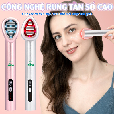 Máy massage mắt môi Nikio NK-125D - Thiết bị làm đẹp đa năng, công nghệ EMS, IPL, rung và nhiệt nóng