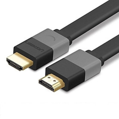 Ugreen UG30108HD120TK 1M màu Đen Cáp tín hiệu HDMI vỏ nhựa PVC cao cấp cáp dẹt - HÀNG CHÍNH HÃNG
