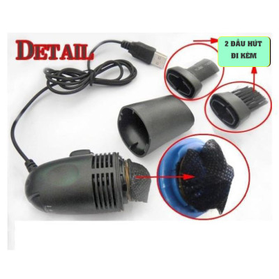 Máy Hút Bụi Vệ Sinh Bàn Phím Máy Tính RIBI Kiểu Dáng Mini Tiện Dụng, Nguồn Điện USB PC-Laptop - Hàng Chính Hãng