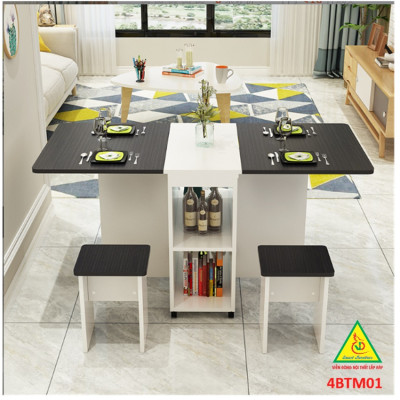 Bàn ăn gấp gọn, bàn ăn thông minh 4BTM01 - Nội thấtv lắp ráp Viễn Đông Adv