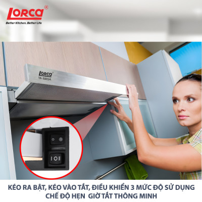 Máy hút mùi âm tủ LORCA TA 3005A-70cm - Hàng chính hãng cao cấp nhập khẩu