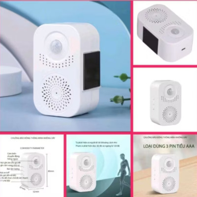 BỘ CHUÔNG CỬA CẢM BIẾN HỒNG NGOẠI GHI ÂM GIỌNG NÓI BÁO KHÁCH THÔNG MINH