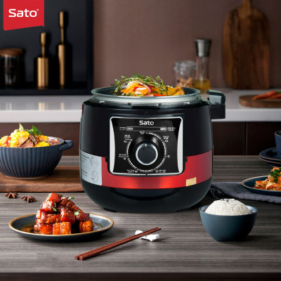 Nồi áp suất đa năng SATO 5AS064.D 5.0L - Nồi áp suất đa chức năng : nấu cơm, nấu cháo, hầm gân, ninh, súp, hấp, giữ ấm ... Dung tích : 5.0 lít phù hợp gia đình 4 - 6 người - Miễn phí vận chuyển toàn quốc - Hàng chính hãng