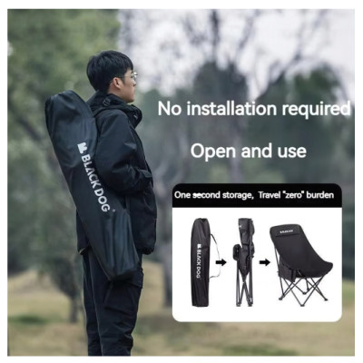 Ghế mặt trăng xếp gọn cắm trại tựa lưng Blackdog CBD2300JJ026