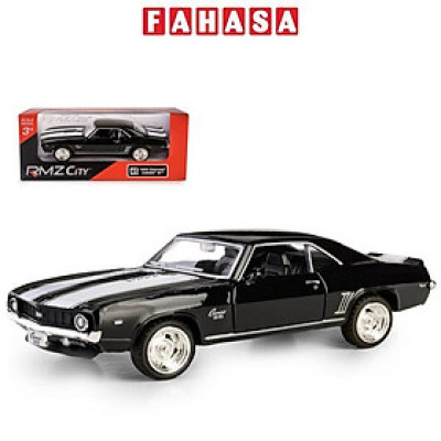 Đồ Chơi Mô Hình Siêu Xe Đua - Chevrolet Camaro SS 1969 Chạy Trớn - RMZ City 554026 - Màu Đen