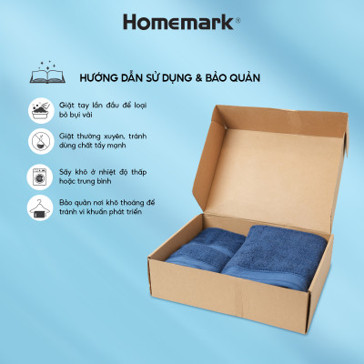 khăn tắm, khăn tay, khăn mặt sang trọng 100% cotton hữu cơ Homemark 500GSM mềm mại và khả năng thấm hút cao, nhanh khô
