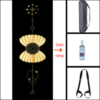 Thảm tập yoga chính hãng Yvonne, Sticky Venus (TẶNG KÈM 3 PHẦN QUÀ) dày 4mm bề mặt nhám, siêu bám, chống trơn trượt, ưa mồ hôi