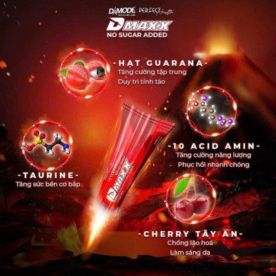 DMAXX thức uống bổ sung vitamin năng lượng không đường DAMODE 41 gói màu đỏ mỗi gói 2,2gr