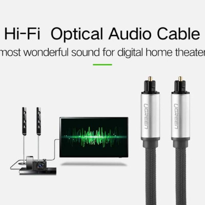 Ugreen UG10539AV108TK 1M màu Xám Dây cáp quang âm thanh 2 đầu dương - HÀNG CHÍNH HÃNG