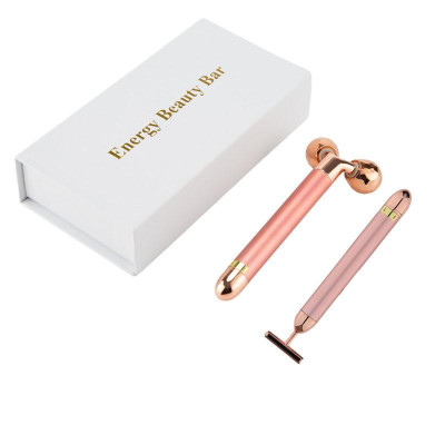 Bộ 2 Máy Massage Mặt Hình Con Lăn Chữ V Và Chữ T 3D Bằng Điện Giúp Da Mặt Săn Chắc