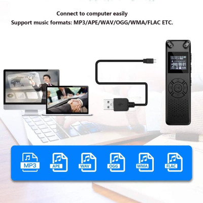 ROGTZ - Máy Ghi Âm Chuyên Nghiệp V91 Chip Xử Lý ATJ21275 Bộ nhớ 8Gb Loa ngoài Mic Thu Âm Kép Định dạng Nhiều chế độ ghi âm Ghi MP3/Wav Hỗ trợ Thẻ Nhớ Ngoài Màn hình LCD Pin 410mAh Thời gian Ghi 581 Giờ Mật Khẩu Bảo Vệ Hỗ trợ Đa Ngôn Ngữ - Hàng Chính Hãng