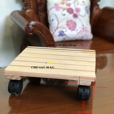 Đế để chậu hoa, kệ nâng chậu cây di động VIMOS - Size 30 x 30 cm