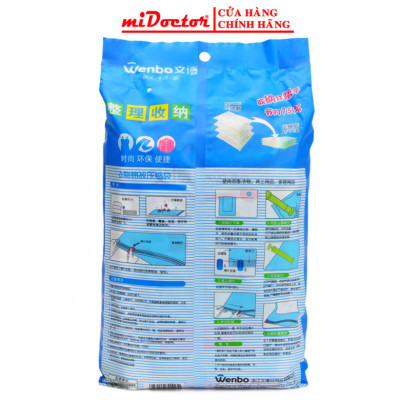 [LOẠI XỊN - CÓ TẶNG BƠM TAY] Bộ 8 Túi Hút Chân Không Đựng Quần Áo, Chăn Màn CỠ ĐẠI Cao Cấp - Hàng chính hãng