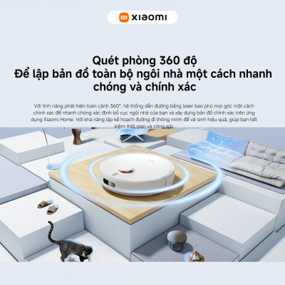 Robot Hút Bụi Lau Nhà Xiaomi Robot Vacuum S40C - Lực hút 5000 Pa - Tránh Vật Cản - Hàng Chính Hãng