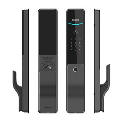 Bộ khóa cửa thông minh Gateway điều khiển từ xa, vân tay, thẻ từ, mật khẩu và chìa cơ, tích hợp kèm chuông cửa. Thương hiệu Hà Lan cao cấp Philips DDL801-5HBS. Hàng chính hãng