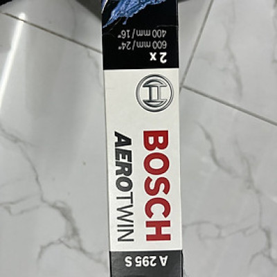 Gạt Mưa BOSCH AeroTwin Euro Set A295S Kích thước 24”/60cm – 16”/40cm | Dành cho Xe Ford Ranger, Everest, Mazda BT50