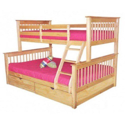 Giường 2 Tầng Gỗ Tự Nhiên 1m4-1m BÌNH LONG -TN