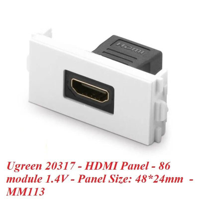 Ugreen UG20317MM113TK Màu Đen Mặt nạ HDMI âm tường cao cấp - HÀNG CHÍNH HÃNG