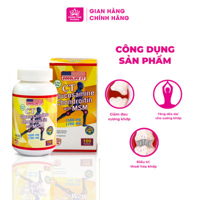 [Chính Hãng Mỹ] Viên Bổ Sung cho Khớp và Sụn CT GLUCOSAMINE CHONDROITIN WITH MSM - Hộp 100 viên