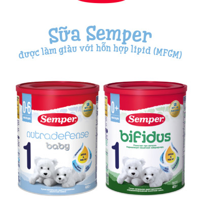 Combo 4 Sữa bột công thức Semper Nutradefense Baby 1 400g/hộp