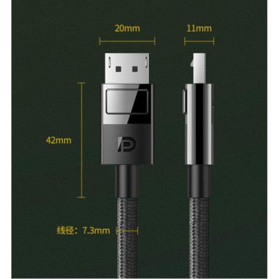 Ugreen UG80391DP114TK 1.5m 8K 60hz 1.4 màu đen cáp dp ra Dp displayport hợp kim bọc lưới chống nhiễu - HÀNG CHÍNH HÃNG