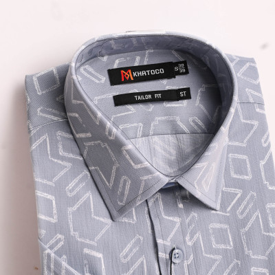 Áo sơ mi Khatoco nam tay ngắn Form tailor fit