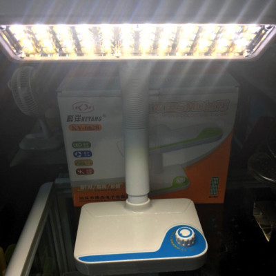 Đèn Bàn 48 LED Pin Sạc KY-6628 ( 2 Chế độ, Trắng - Vàng ) - Có Thể Điều Chỉnh Độ Sáng Thích Hợp