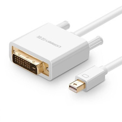 Ugreen 10405 2M Màu Trắng Cáp chuyển đổi Mini DP sang DVI 24 + 1 hỗ trợ phân giải 1080P MD102 - Hàng chính hãng