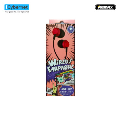 Tai nghe nhét tai có dây jack 3.5mm Remax RM-512 (New Package) - Hàng chính hãng