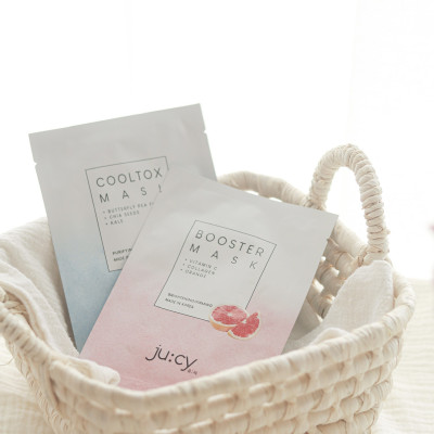 Combo 10 mặt nạ Jucy dưỡng trắng cấp ẩm(5 mask booster + 5 mask Cooltox)