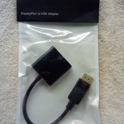 Cáp Chuyển đổi cổng Displayport ra cổng VGA dùng để kết nối máy tính với tivi, máy chiếu - Hàng chính hãng