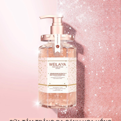 Sữa tắm trắng da tủy mật hoa hồng damask WEILAIYA chính hãng 450ml