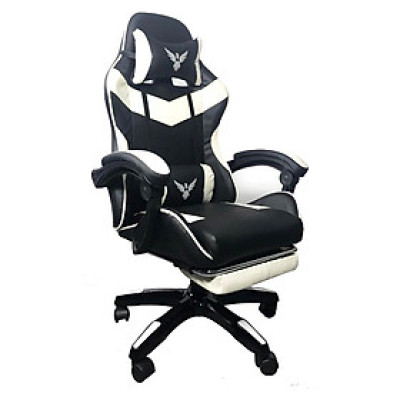 Ghế Gaming có gác chân gối tựa bọc da phối hai màu thể thao dành cho game thủ livestream youtuber làm việc giải trí tại nhà / black red / white black / blue black gaming chairs / comfort playing game chair CG3002-P TpHCM