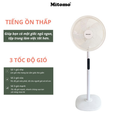 Quạt Cây Đứng Mitomo FCE-60 có điều khiển từ xa, hẹn giờ hàng chính hãng