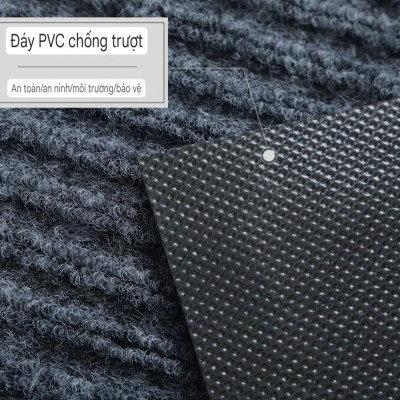 Thảm chùi chân chống trượt đế cao su đen (60 x 90 cm)