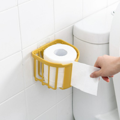 Giỏ Đựng Giấy Vệ Sinh Dán Tường - Giỏ Treo Tường Đựng Khăn Giấy Phòng Tắm Phòng Bếp ( Giao Màu Ngẫu Nhiên )