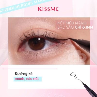 Bút Kẻ Mắt Nước Không Trôi Không Lem Kissme Heroine Make Nét Siêu Sắc Mãnh (3 Màu)