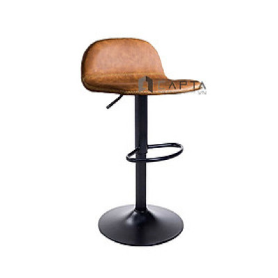 Ghế bar xoay nệm da CB2270-P Nội thất Capta Có lưng tựa nệm da màu Nâu bò Nâu Xám đen chân tăng giảm sắt sơn tĩnh điện màu đen nhập khẩu hcm
