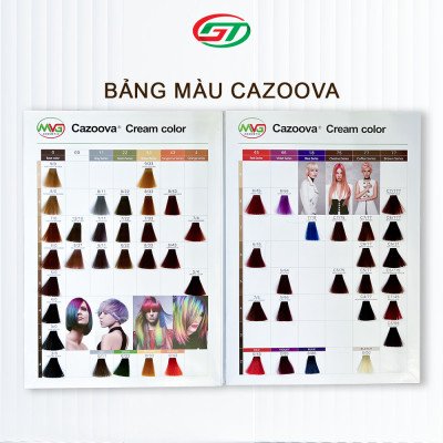 Thuốc Nhuộm Tóc cân bằng và phủ bạc cao cấp, màu nhuộm CAZOOVA 100ML