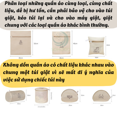 Set 7 Túi Lưới Giặt Quần Áo Cao Cấp – Bảo Vệ Vải, Giữ Form Chuẩn Bộ 7 Túi Giặt Bảo Vệ Quần Áo – Vải Lưới 3 Lớp, Khóa Kéo Chắc Chắn Bộ Túi Giặt Đa Năng – Bảo Quản Quần Áo Trong Máy Giặt