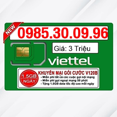 Sim Viettel số đẹp - Hàng chính hãng - 0985.30.09.96