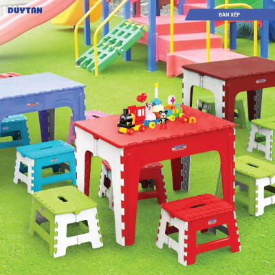 Combo 5 Ghế Nhựa Xếp Mini Duy Tân (22 X 18,3 X 16,4 cm) Nhỏ Gọn Tiện Lợi Dễ Dàng Di Chuyển | TriTin