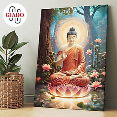 Tranh ảnh thờ treo tường hoặc tranh để bàn mẫu Phật Thích Ca Mâu Ni tu hành trong rừng