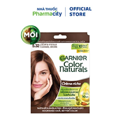 Kem nhuộm tóc GARNIER màu 5.32 Nâu Caramel 30ml+30g/gói