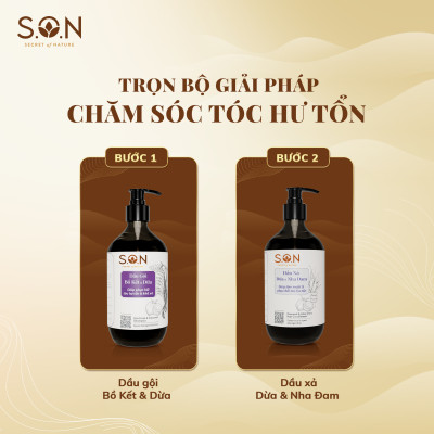 Dầu xả S.O.N Dừa & Nha Đam Phục Hồi Khô Xơ, Hư Tổn, Nuôi Dưỡng Tóc Mềm Mượt 250ml